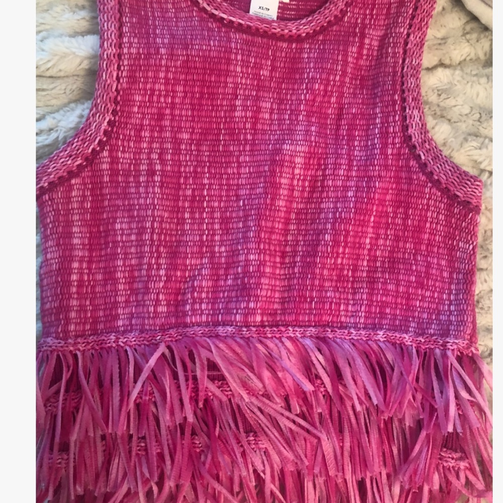 Hot pink crop top (Club Monaco)